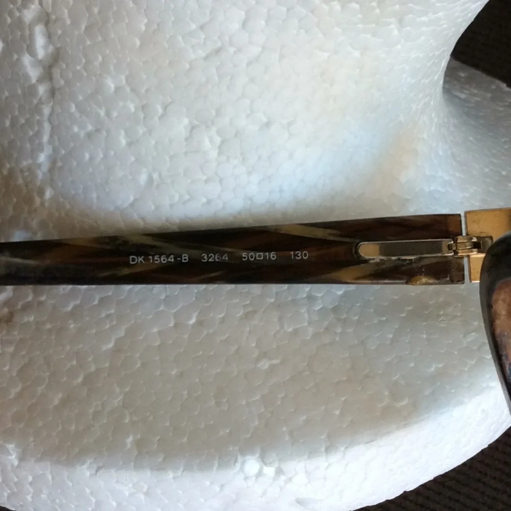 Donna Karan Brown Striped Marble Eyeglasses Frames